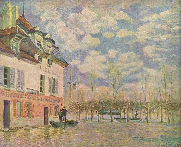 Kahn in der uberschwemmung, Alfred Sisley